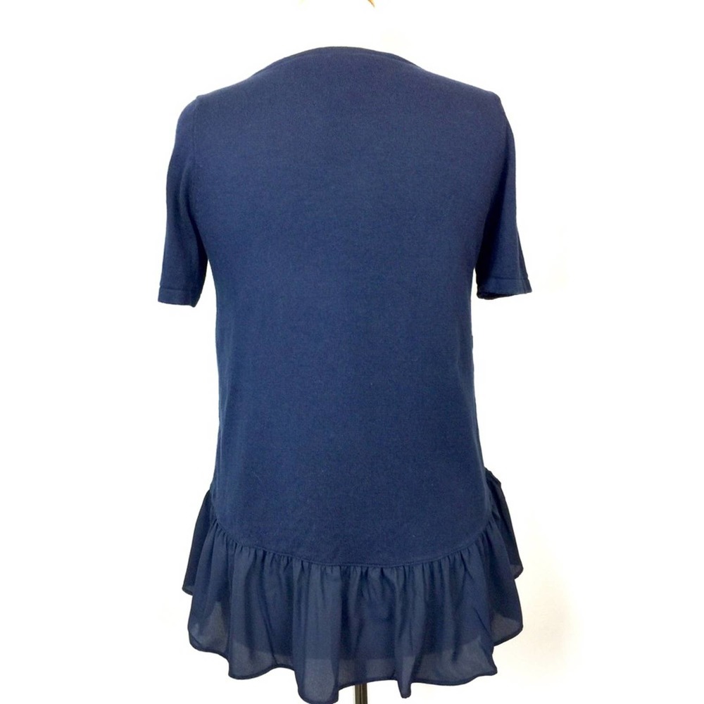 LOFT Short Sleeve Sweater ruffle hem - Picture 5 of 9